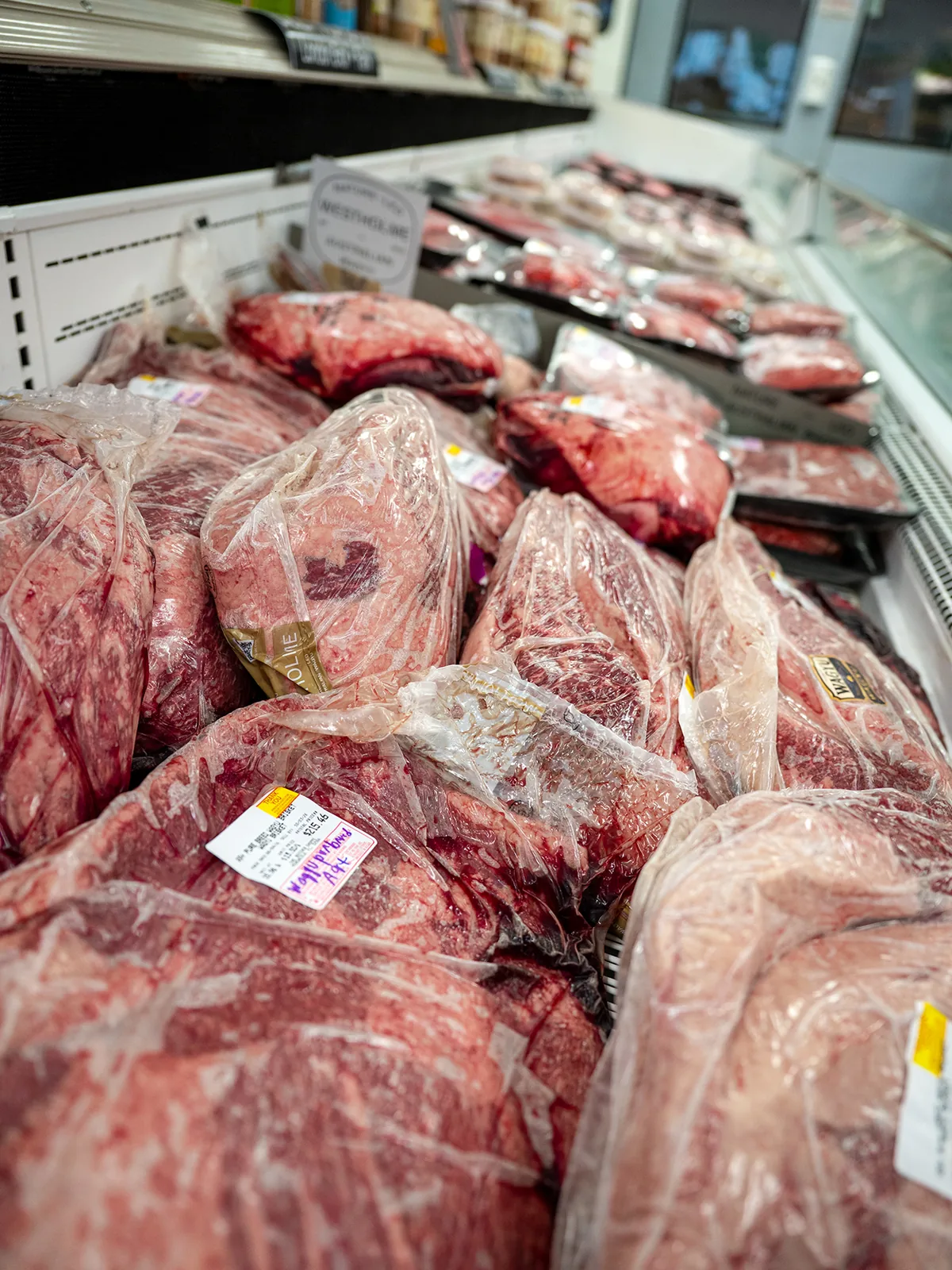 Portioned cuts wrapped for the freezer
