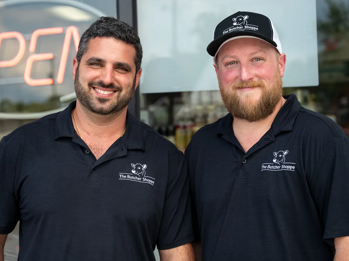 Two members of the Butcher Shoppe team
