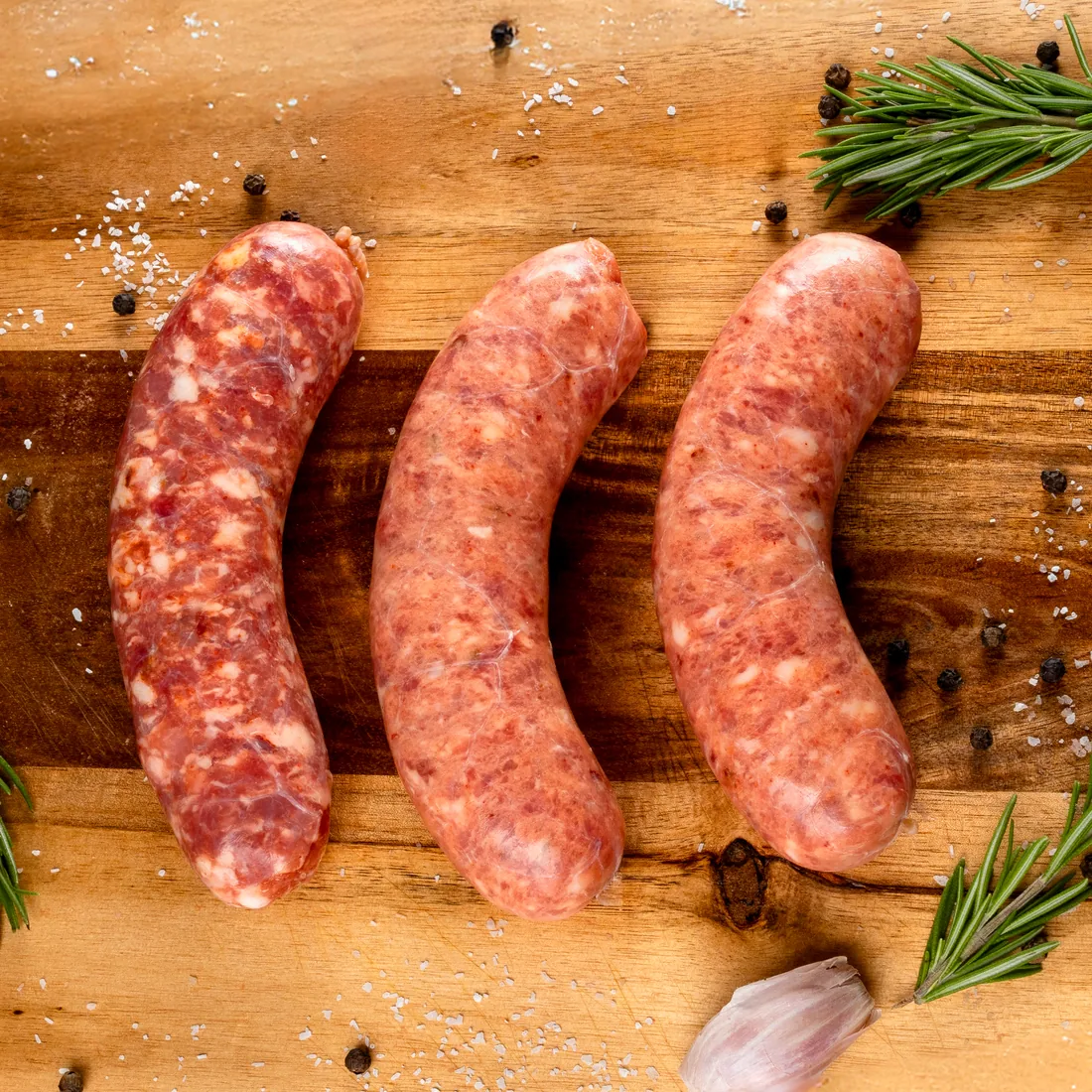 Fresh artisan sausage links